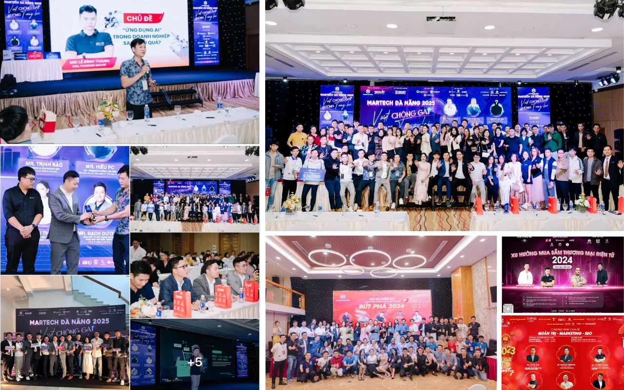 SEOViP tổ chức các sự kiện chia sẻ kiến thức về: SEO, Marketing, Content, Ads, quản trị doanh nghiệp ngành marketing