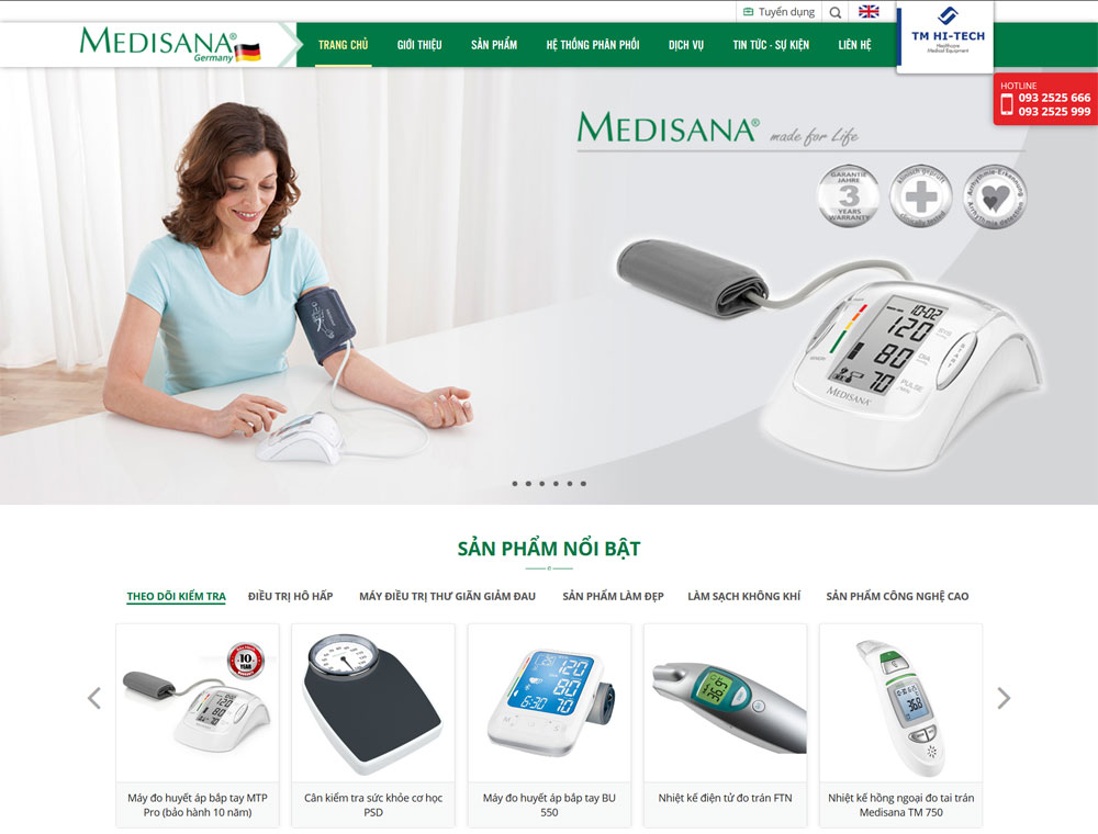 Seovip để thiết kế website thiết bị y tế, vật tư y tế