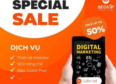 Giảm giá sốc lên đến 50% cho toàn bộ dịch vụ tại SEOViP