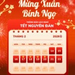 [THÔNG BÁO] LỊCH NGHỈ TẾT NGUYÊN ĐÁN BÍNH NGỌ 2026