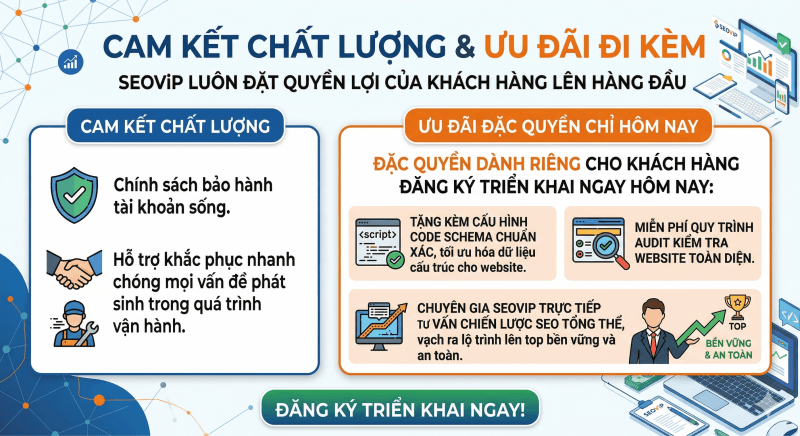 Cam kết chất lượng và ưu đãi đi kèm